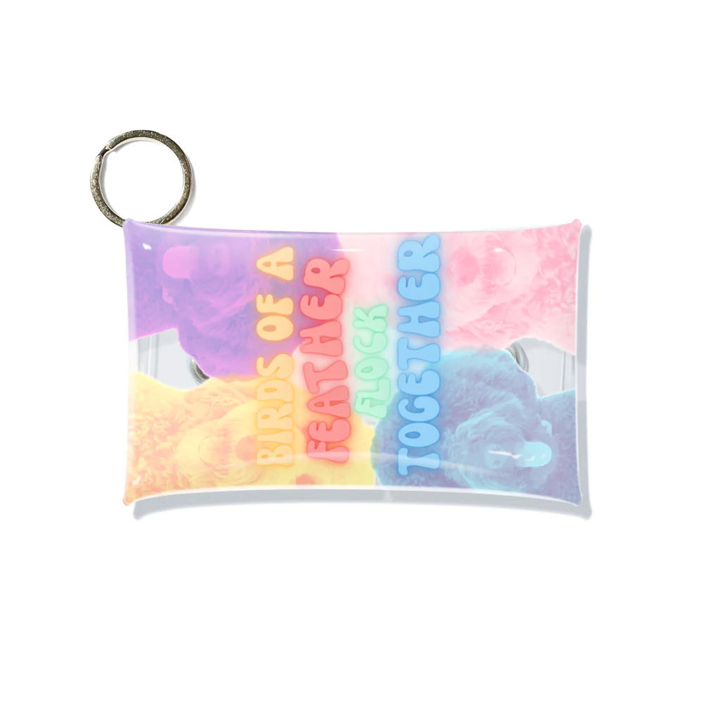 HeidiのRETRO-POP DOODLE DOGS  Mini Clear Multipurpose Case