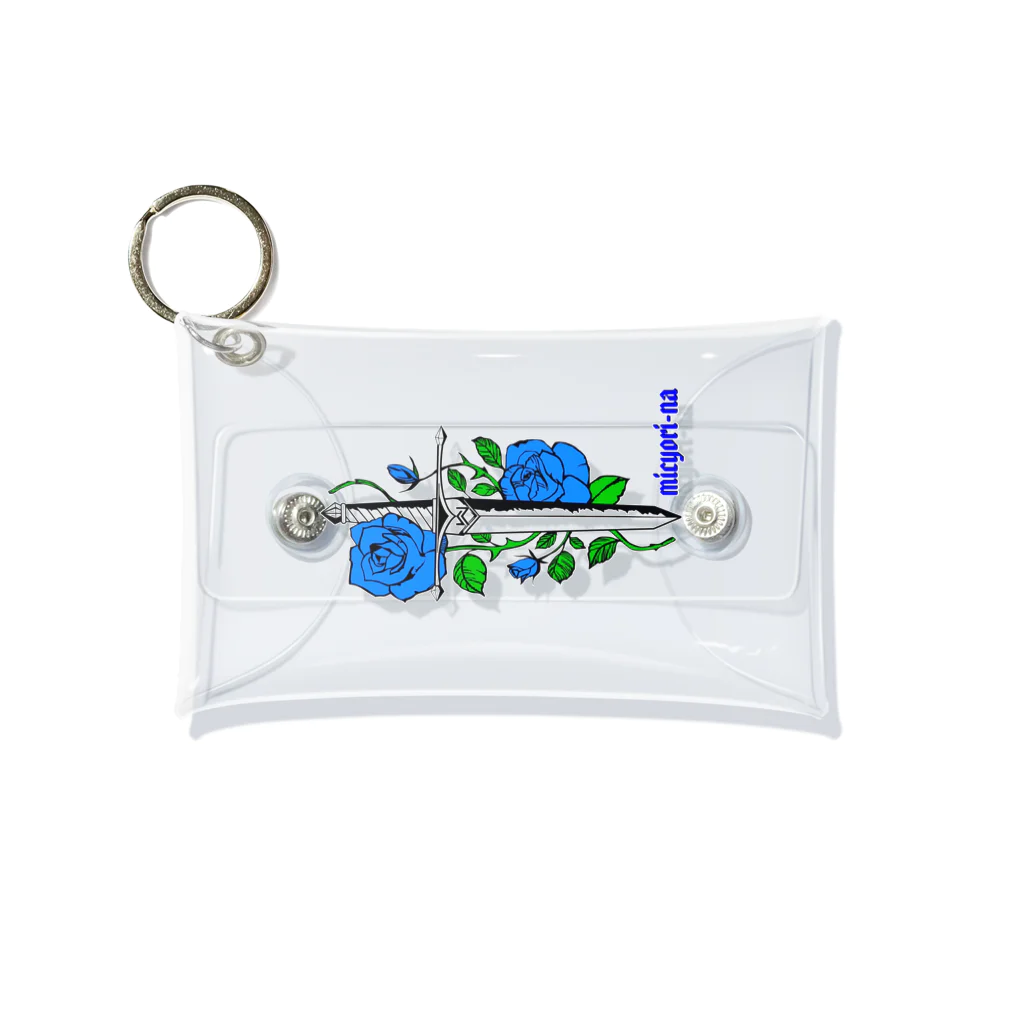 micyorina shopのmicyorina logo 『Blue』 Mini Clear Multipurpose Case