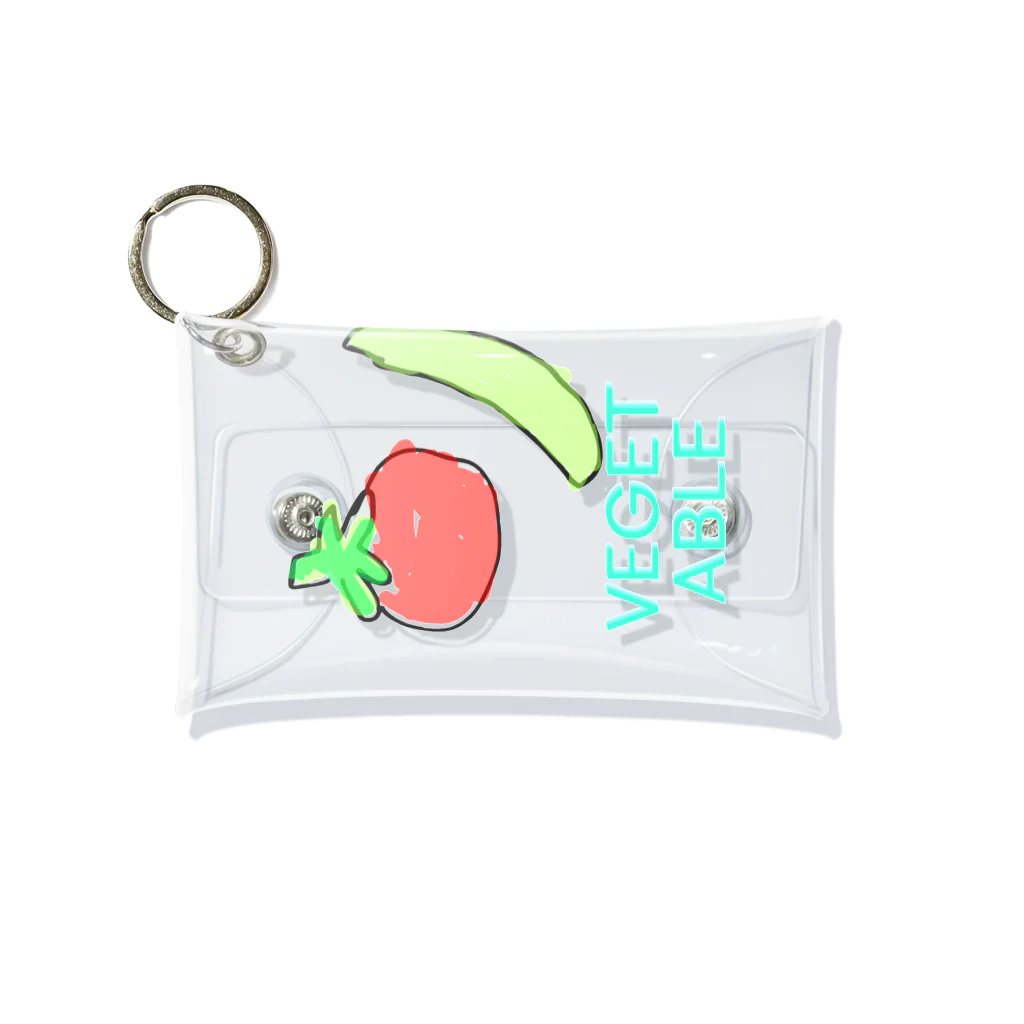 顔面チンパンジーラップのレベルは一般人のベジぐっず Mini Clear Multipurpose Case