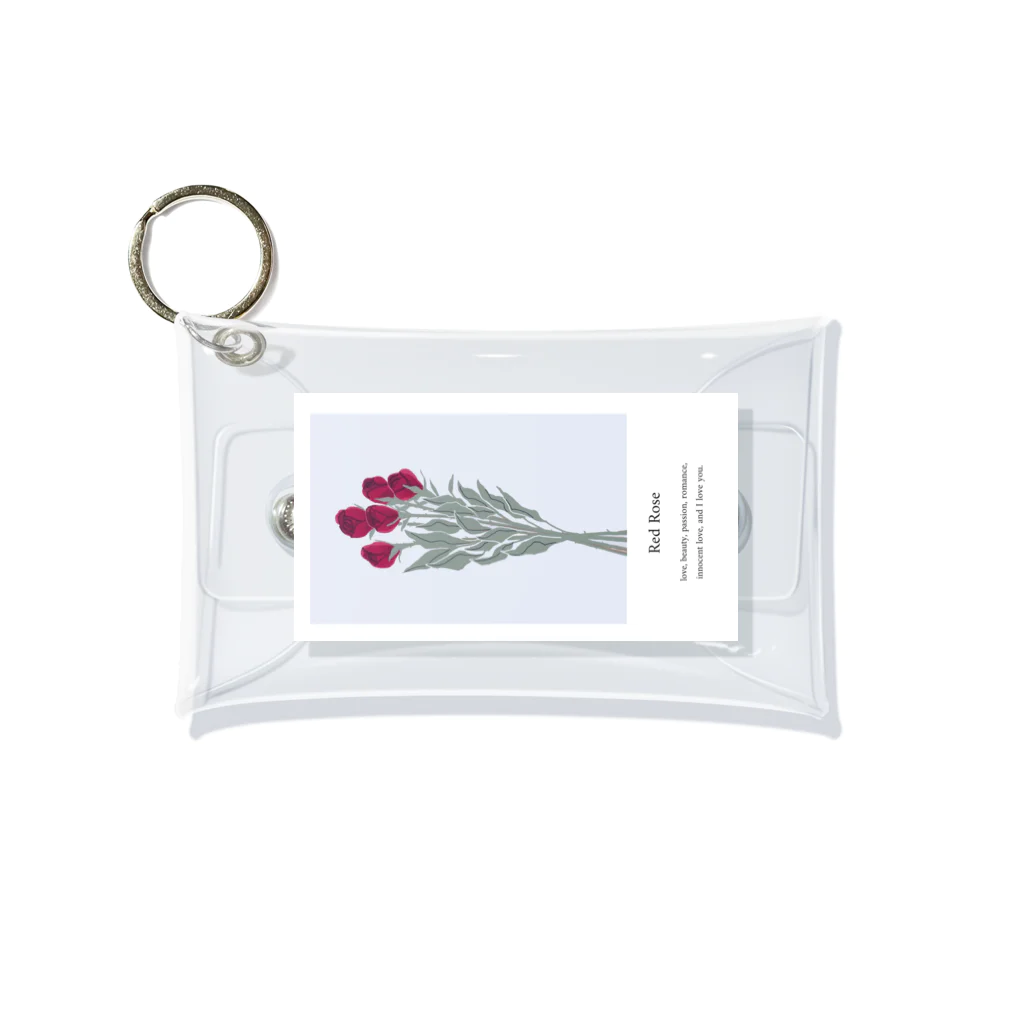 nulの花言葉 rose Mini Clear Multipurpose Case