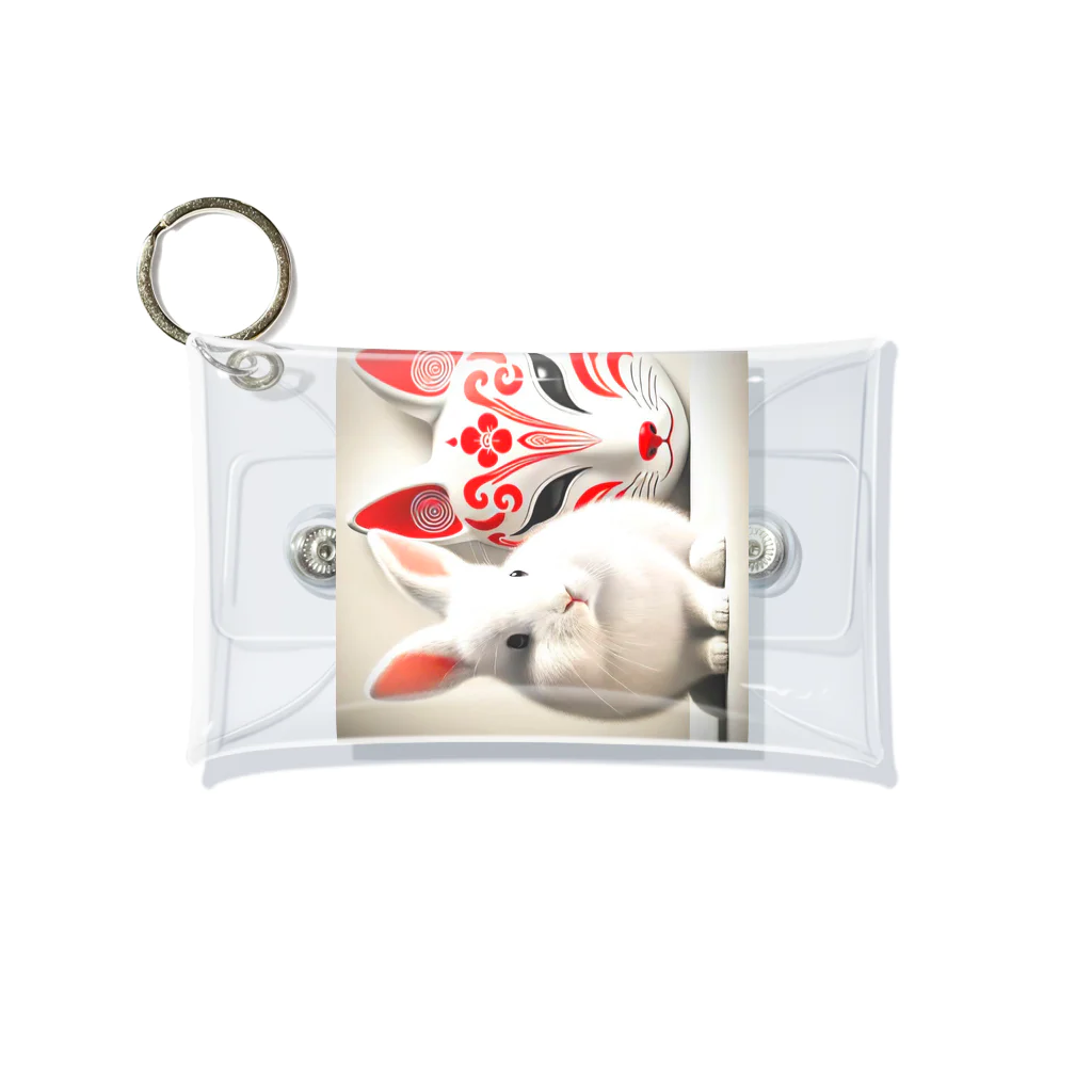 AtelierY2の狐面と兎 Mini Clear Multipurpose Case