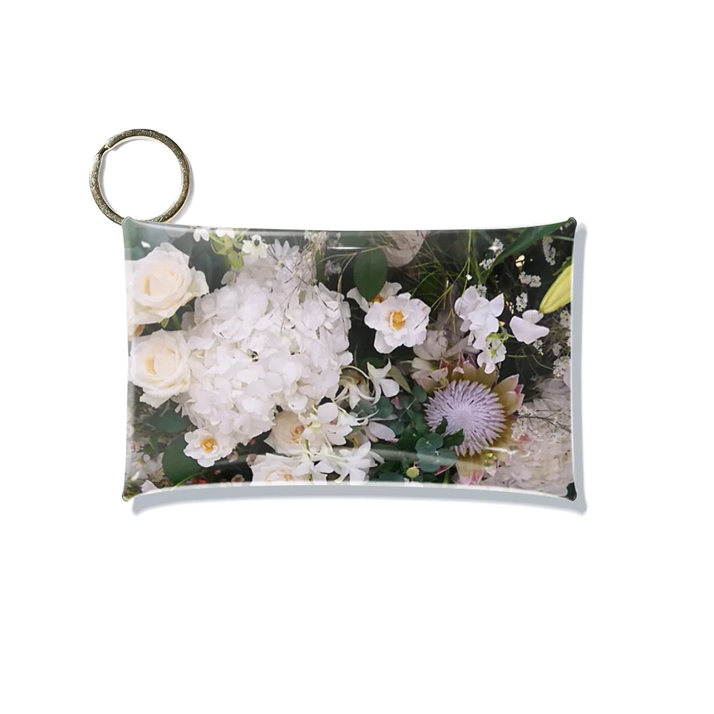 或る by 千～sahasraの白いお花 Mini Clear Multipurpose Case