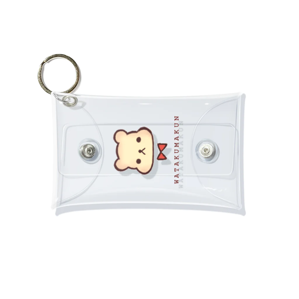 さくらもち屋SUZURI店のわたくまくん Mini Clear Multipurpose Case