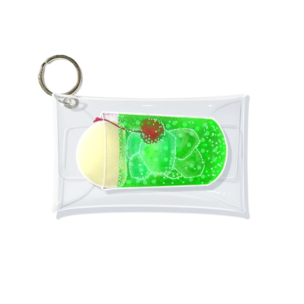 ファンシーショップ Torinikuのメロンクリームソーダ Mini Clear Multipurpose Case