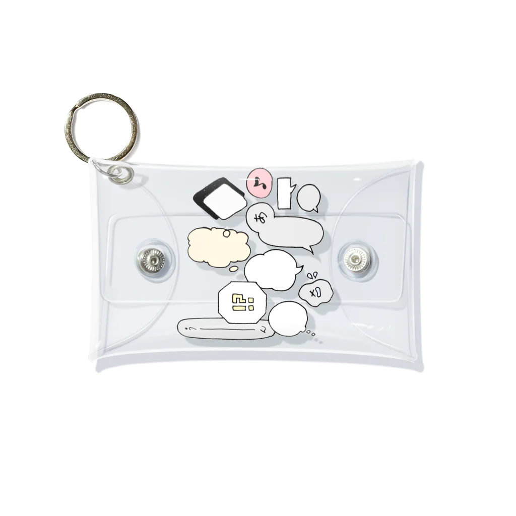 なにぬねのんちゃんの家のふきだし Mini Clear Multipurpose Case