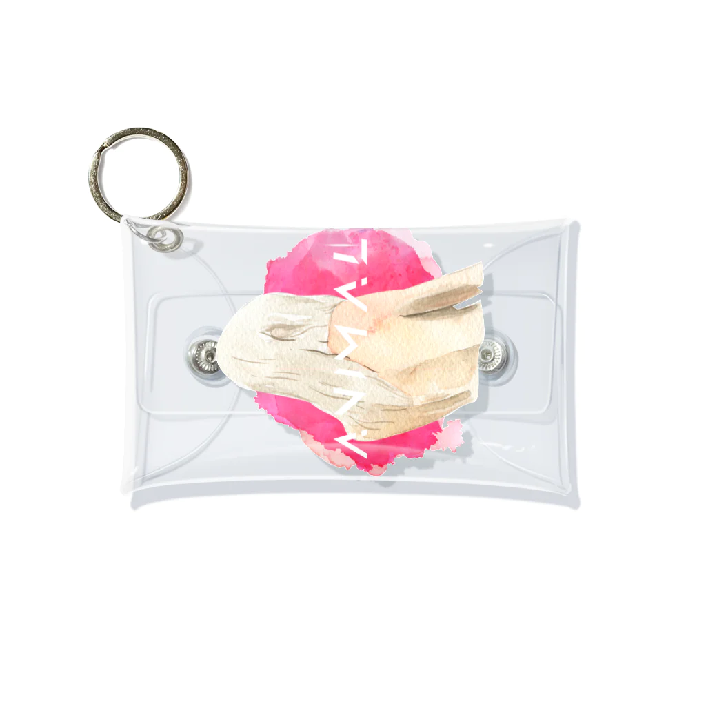 SANKAKU DESIGN STOREの僕らはただの動物。 赤 Mini Clear Multipurpose Case