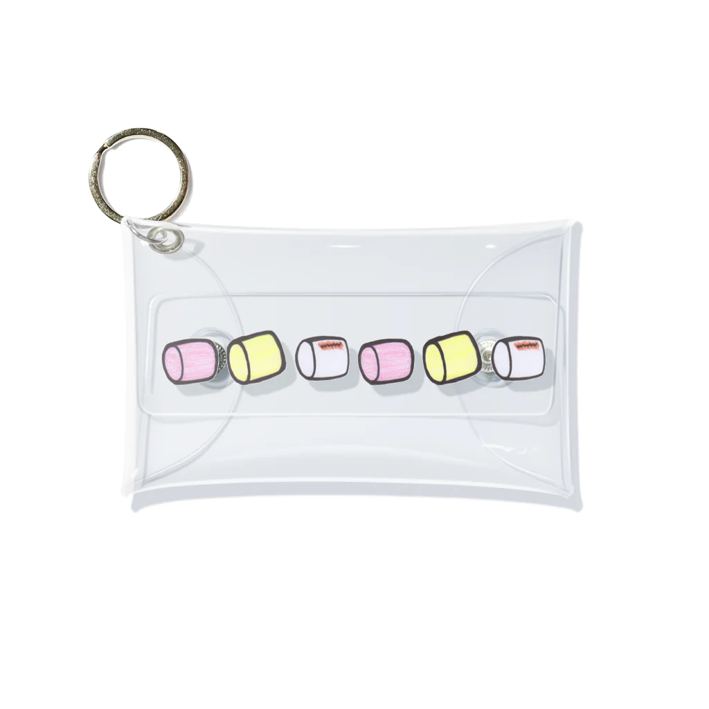 N子の絵日記の私はマシュマロが大好きです！(いっぱい) Mini Clear Multipurpose Case