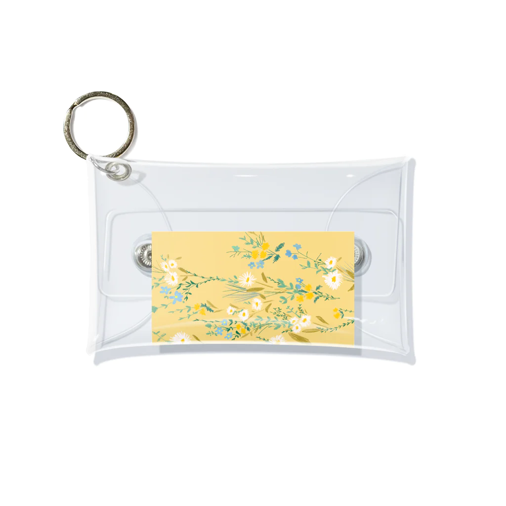 いちまいにまいのflowers　イエロー Mini Clear Multipurpose Case