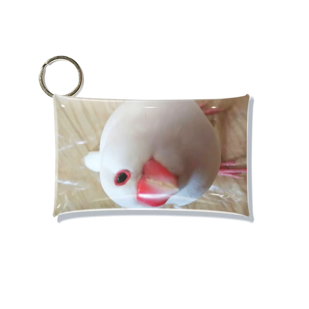 Lily bird（リリーバード）の小首を傾げる白文鳥さん Mini Clear Multipurpose Case