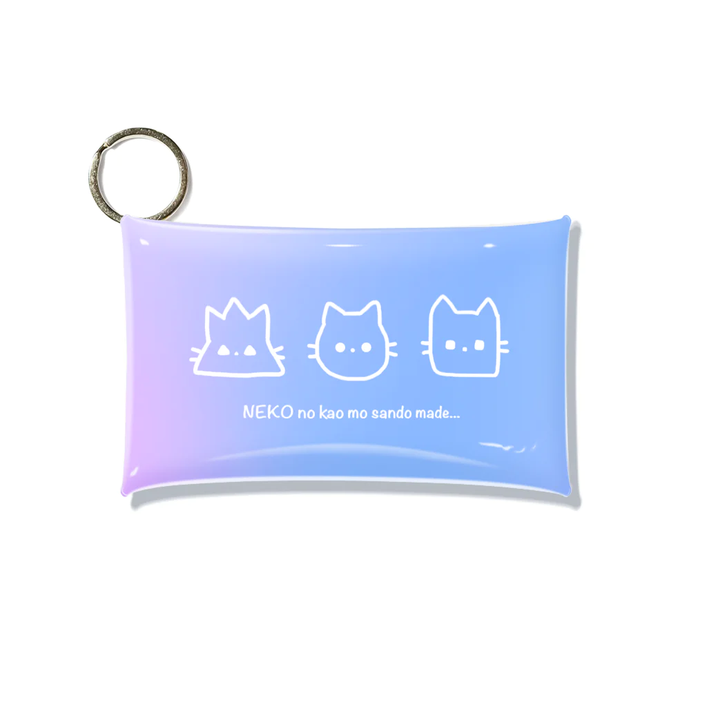 氷熊のおみせのねこの顔も三度まで.ゆめかわパステルver. Mini Clear Multipurpose Case