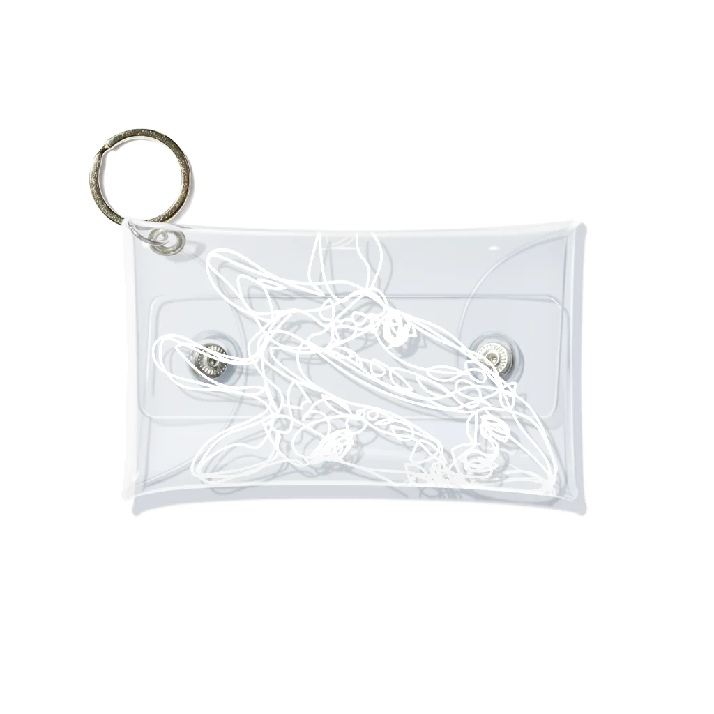 yuiのクールなキリンちゃん（白色） Mini Clear Multipurpose Case