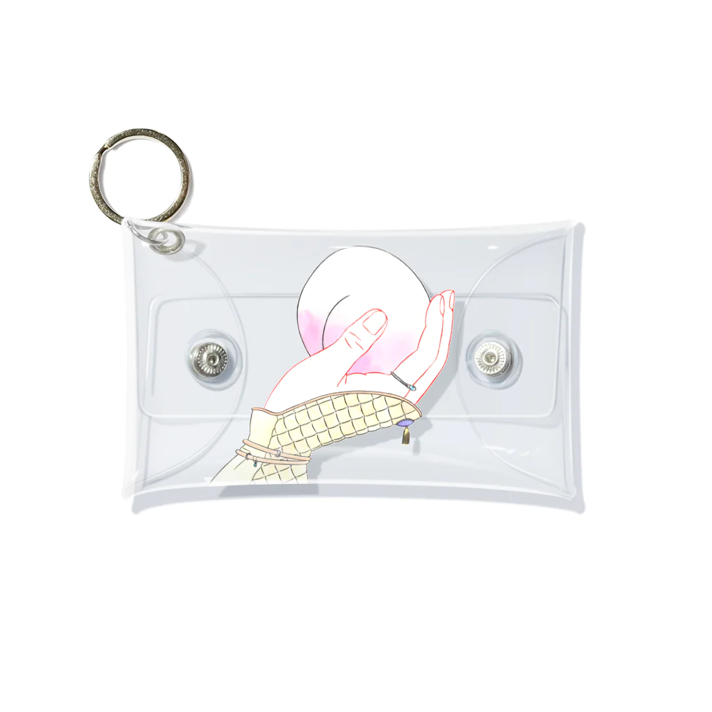 大津萌乃の桃と手の絵 Mini Clear Multipurpose Case