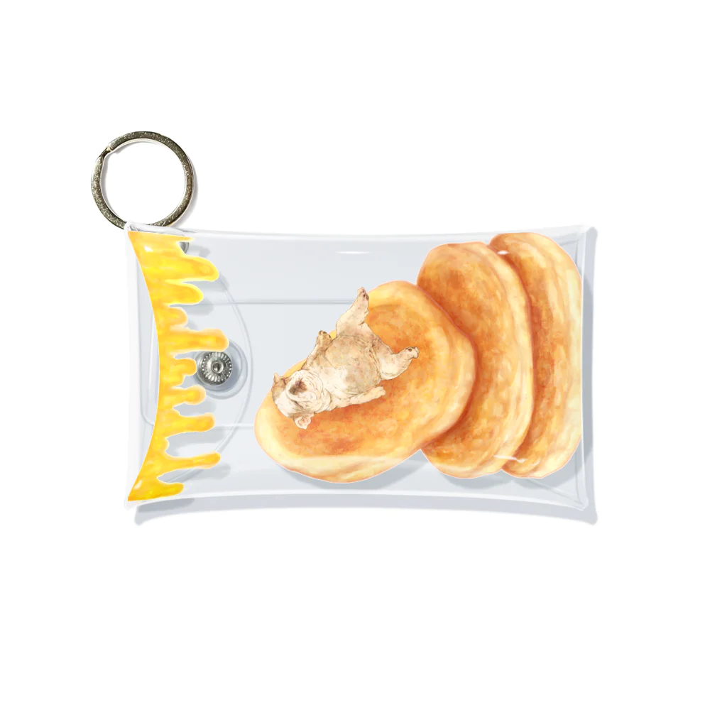 chiyokomeyaのホットケーキに身をゆだねるパグ Mini Clear Multipurpose Case