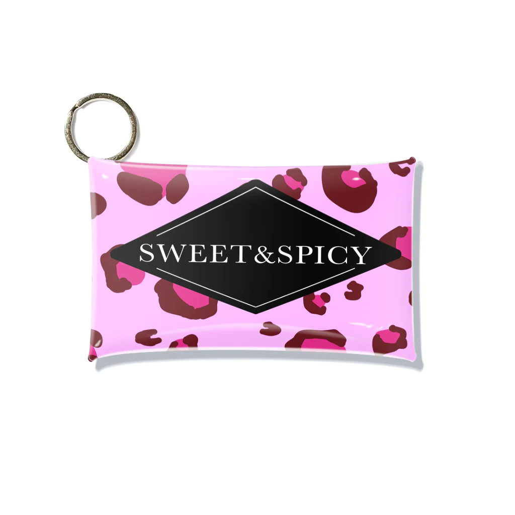 SWEET＆SPICY 【 すいすぱ 】ダーツのピンクなヒョウ柄 Mini Clear Multipurpose Case