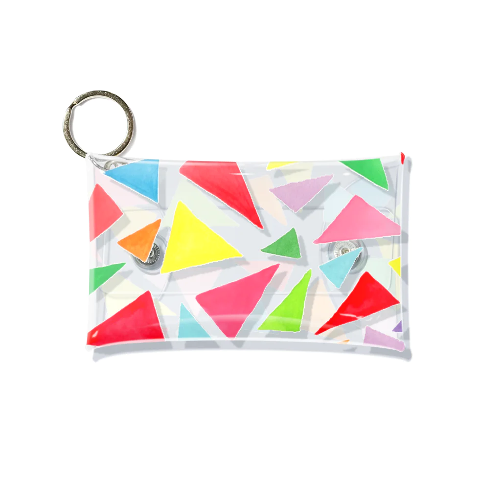 ncouleur paletteのpalette_サンカク(colorful) Mini Clear Multipurpose Case