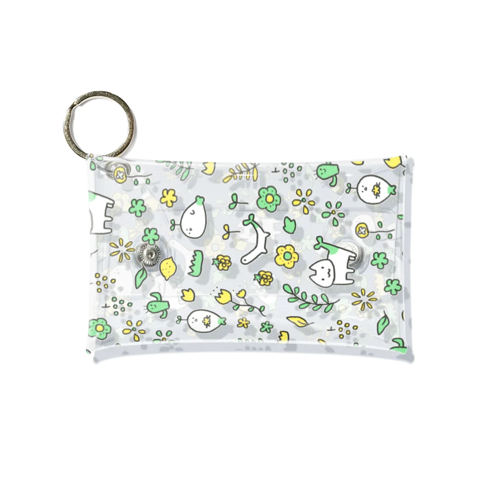 猫森ちせのうにねこGREEN！！ Mini Clear Multipurpose Case