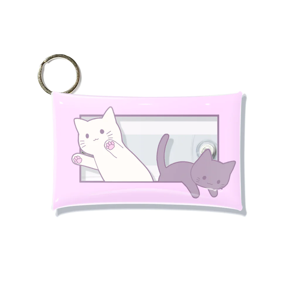 かわいいもののおみせ　いそぎんちゃくのとびだす猫 Mini Clear Multipurpose Case