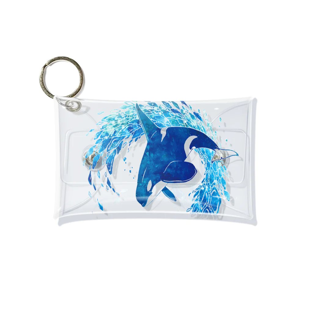 ラシマ工房のBlue World Children_orca blue design Mini Clear Multipurpose Case