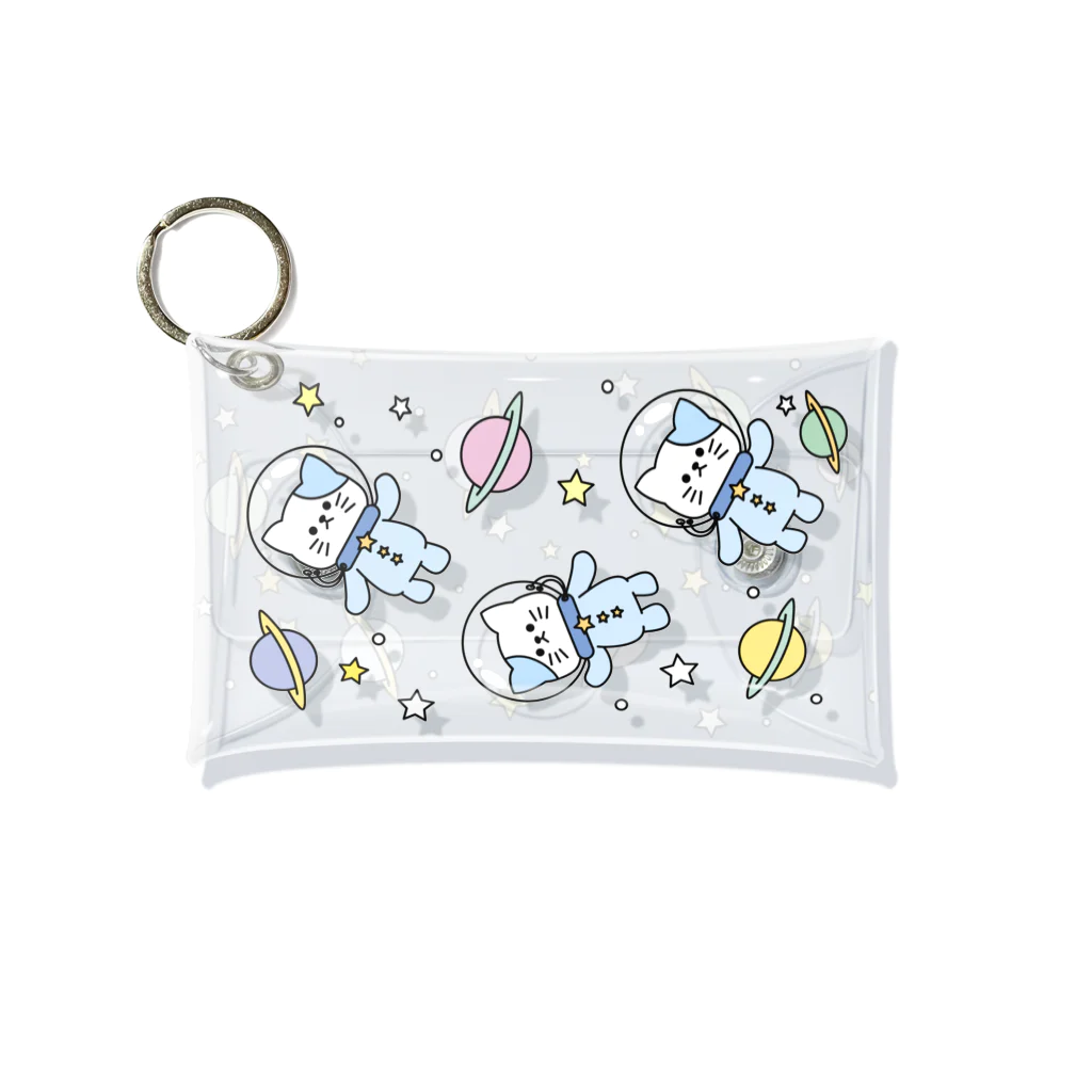 もにゃの宇宙にゃんこ　うじゃうじゃ Mini Clear Multipurpose Case