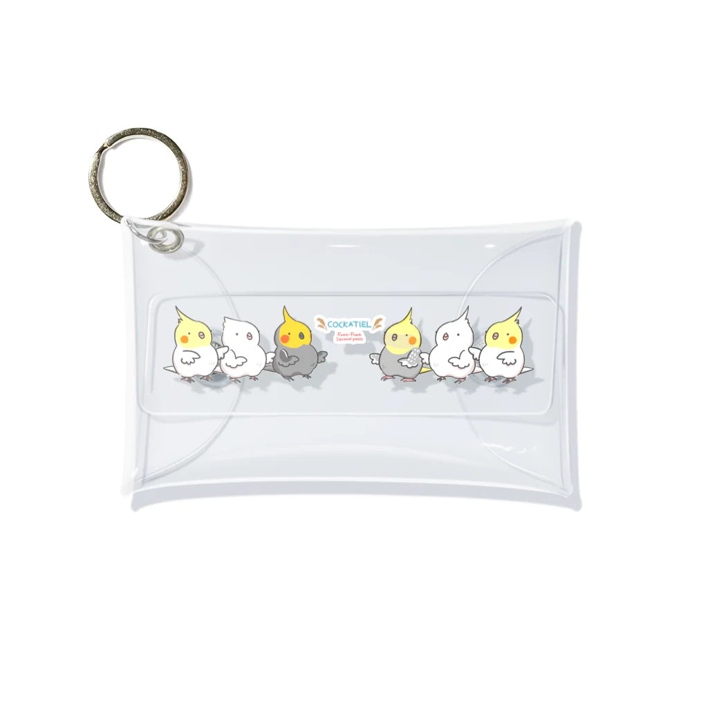 うめだのグッズショップのオカメインコのサルエルチーム Mini Clear Multipurpose Case