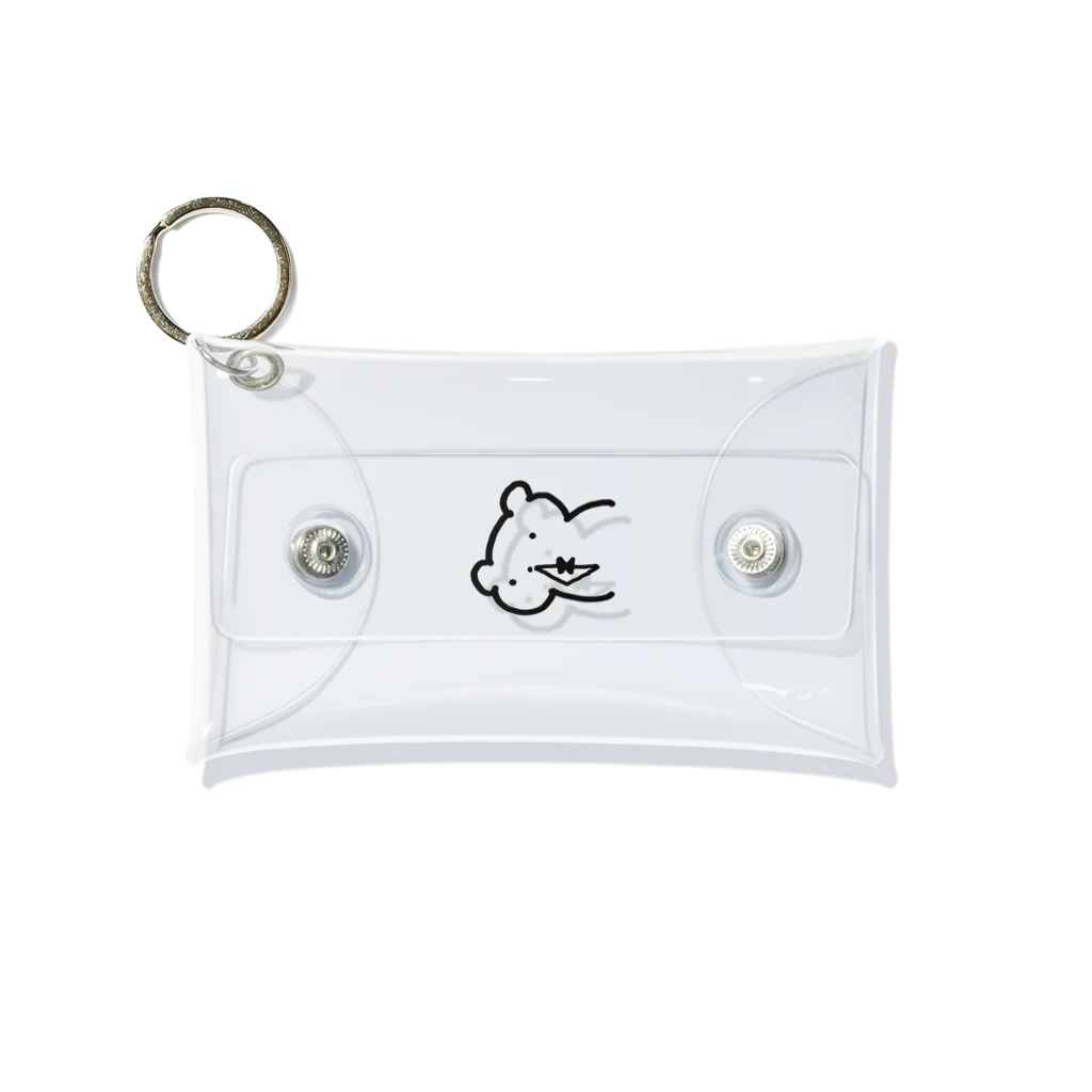 つきまちこのpantsukuma（くろ） Mini Clear Multipurpose Case