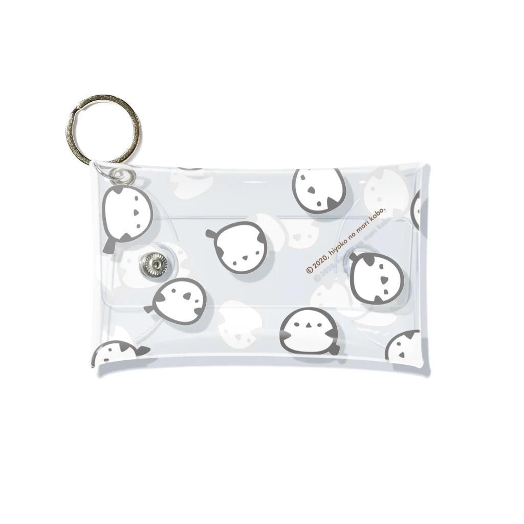 ひよこのもり工房のシマエナガいっぱい Mini Clear Multipurpose Case