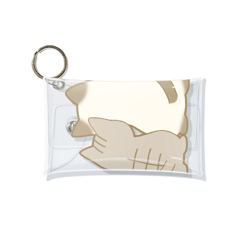 かわいいもののおみせ　いそぎんちゃくの仲良し猫の背中　鯖トラ&ポインテッド Mini Clear Multipurpose Case