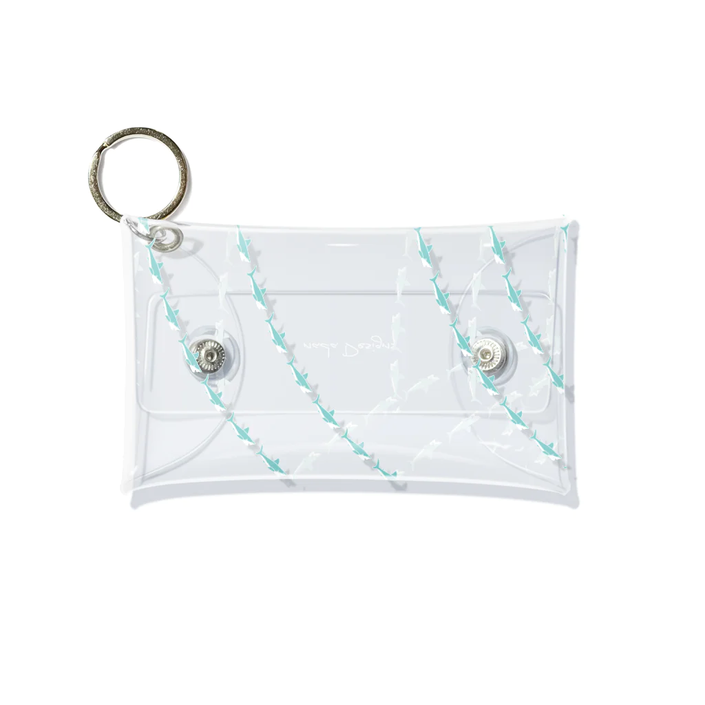 さかたようこ / サメ画家のサメの曲線 Turquoise ターコイズ Mini Clear Multipurpose Case