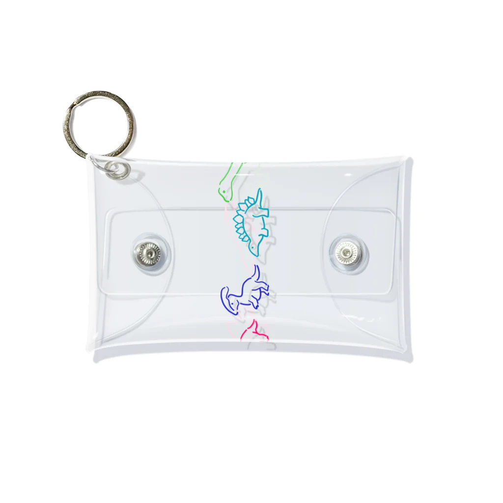 茉莉香｜MarikaのDINOSAURS Multi Colour Mini Clear Multipurpose Case