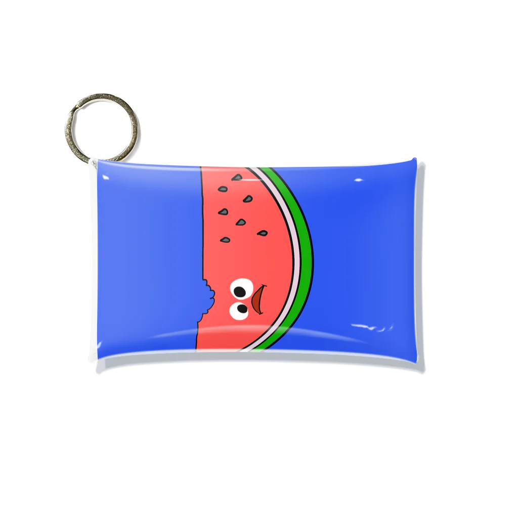 soranaito-togo_redpandaの“Panic” Watermelon  Mini Clear Multipurpose Case