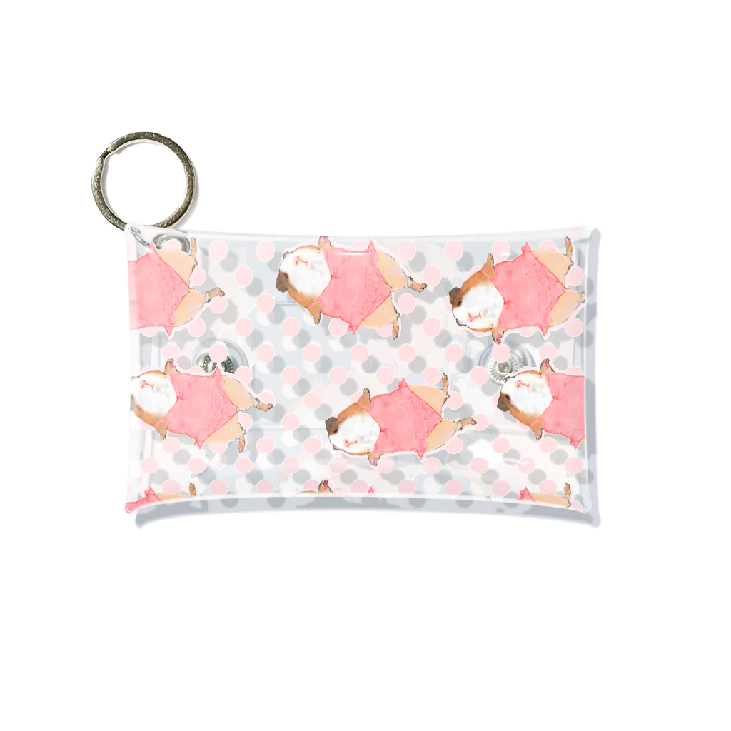 nins・にんずのpinkpink モルモットのバレリーナちゃん１ Mini Clear Multipurpose Case