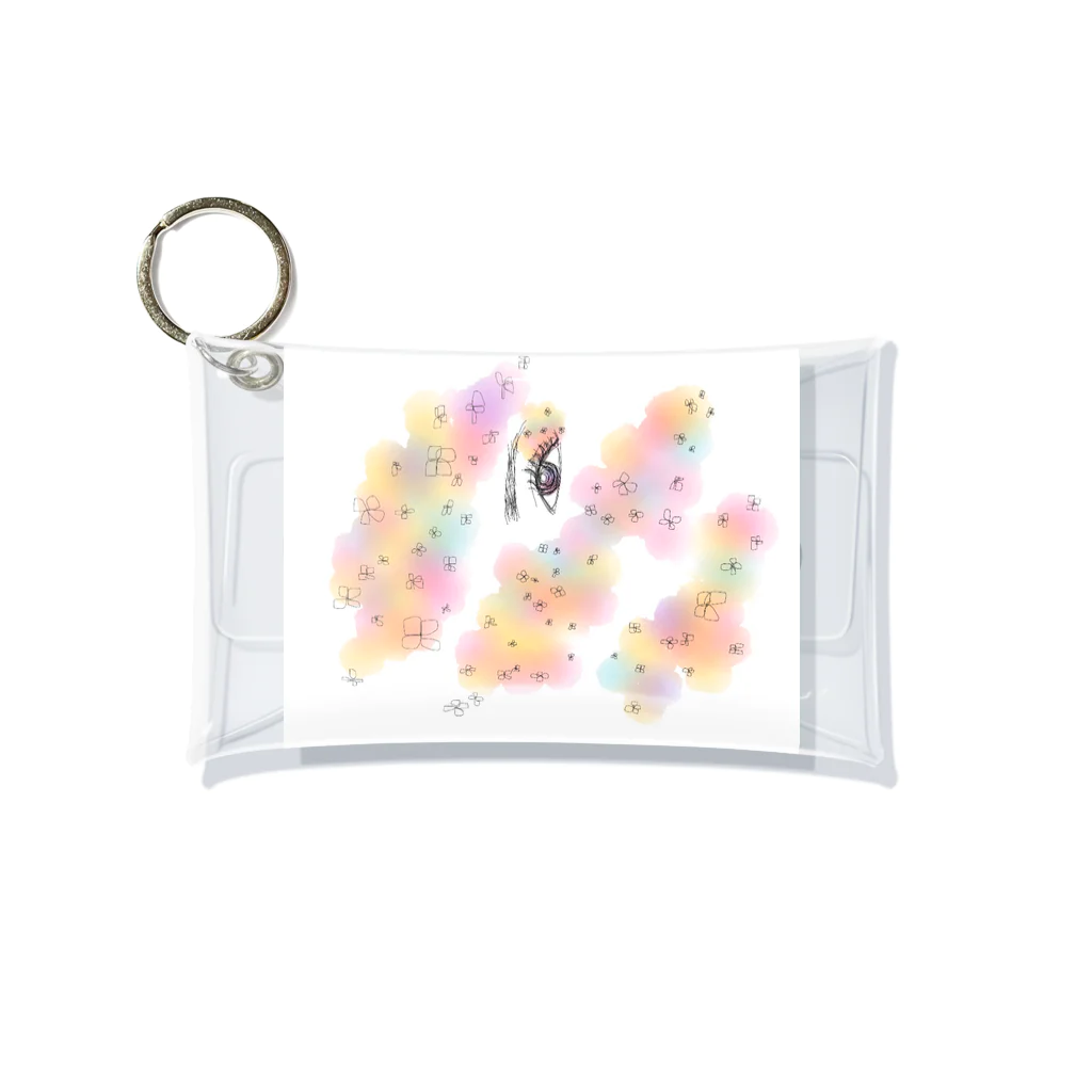 ゆっぺのしょっぷのかくれんぼ　あじさい Mini Clear Multipurpose Case