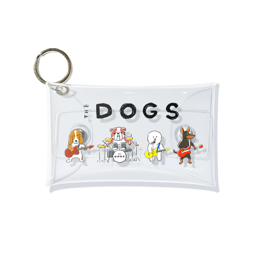 アガタチホのお店のTHE DOGS バンド ロゴ入り Mini Clear Multipurpose Case