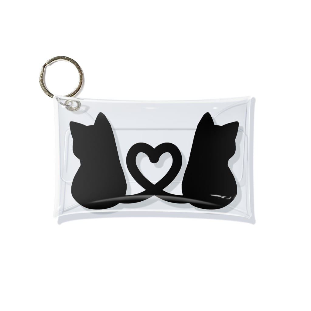 しっぽハート猫 Mini Clear Multipurpose Case By かわいいもののおみせ いそぎんちゃく Isoginchaku2go Suzuri