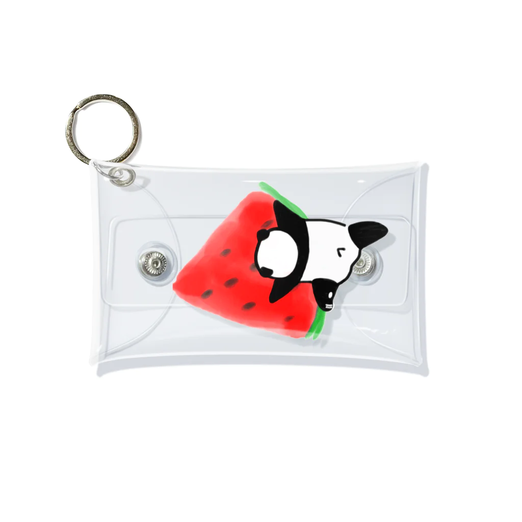 fuuu!のスイカによじのぼってくるパンダ🍉🐼 Mini Clear Multipurpose Case