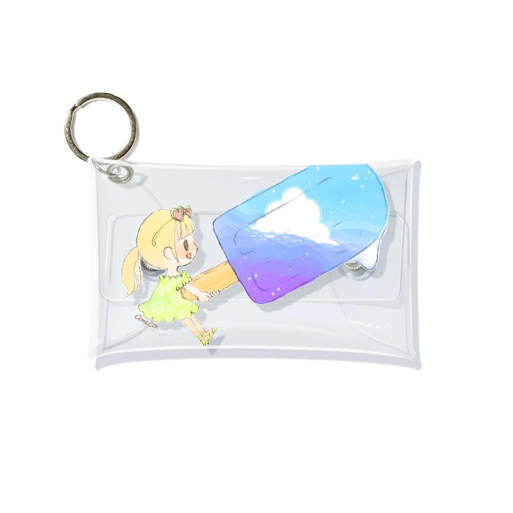 あめこの空色アイスキャンディー Mini Clear Multipurpose Case