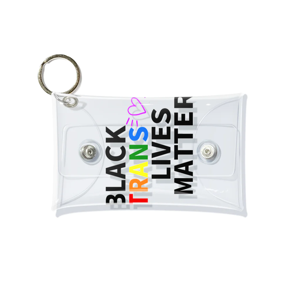 RIRI_designのBLACK TRANS LIVES MATTER（ブラック・トランス・ライブス・マター） Mini Clear Multipurpose Case