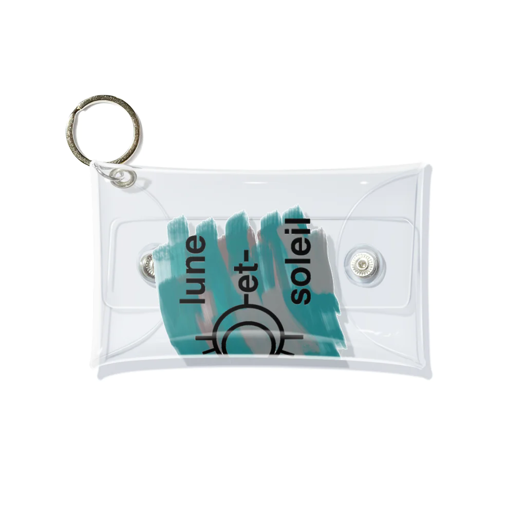 lune-et-soleilのblue and gray logo Mini Clear Multipurpose Case