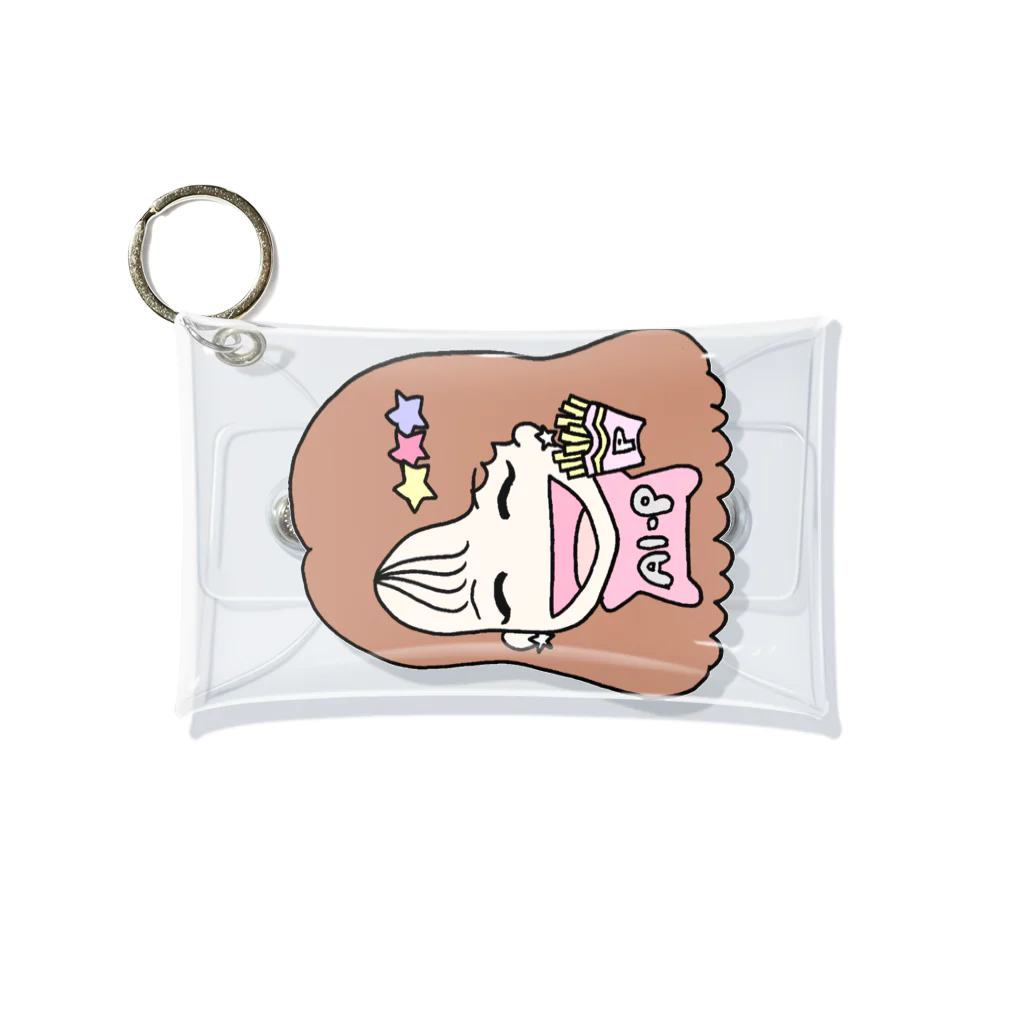 AIP-original goods shopのちびあいぴーミニクリアマルチケース　pink Mini Clear Multipurpose Case