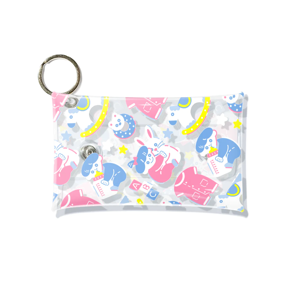 Textile for Babyの赤ちゃんのおもちゃ箱(ピンク) Mini Clear Multipurpose Case