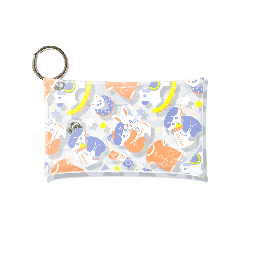 Textile for Babyの赤ちゃんのおもちゃ箱(オレンジ) Mini Clear Multipurpose Case