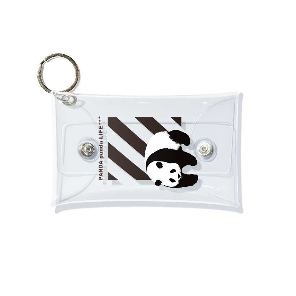 PANDA panda LIFE***の飛び出すパンダ　ストライプ Mini Clear Multipurpose Case