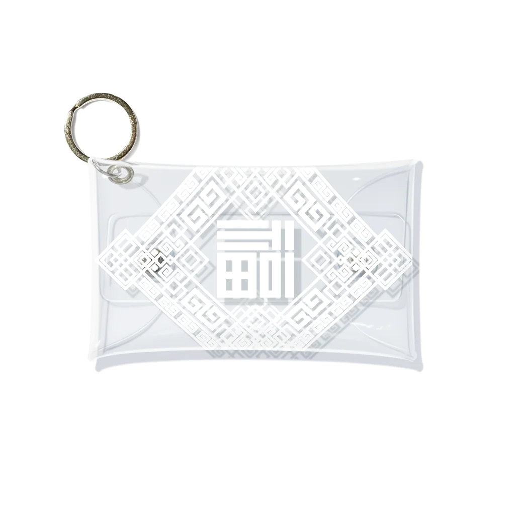 usomusoの倒福-dào fú-/white Mini Clear Multipurpose Case