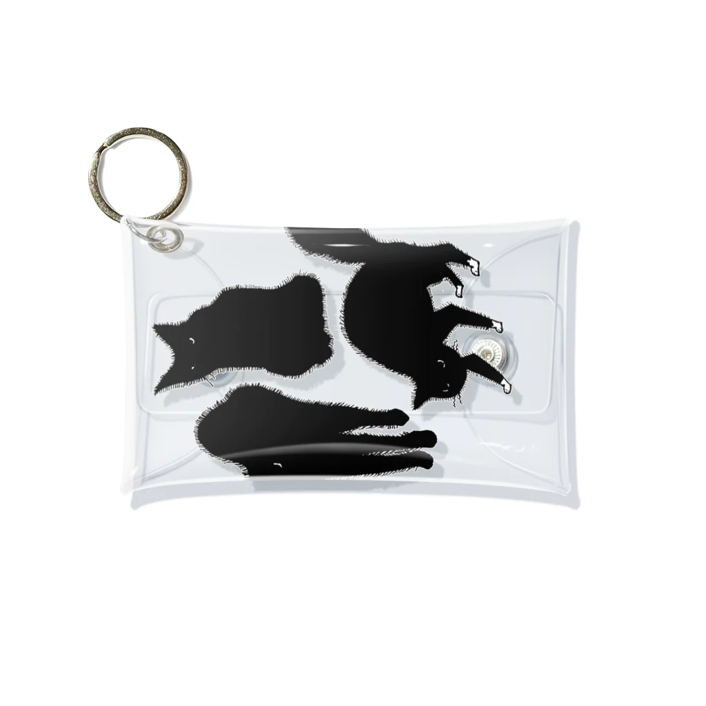 Y O L KのANGRY CAT Mini Clear Multipurpose Case