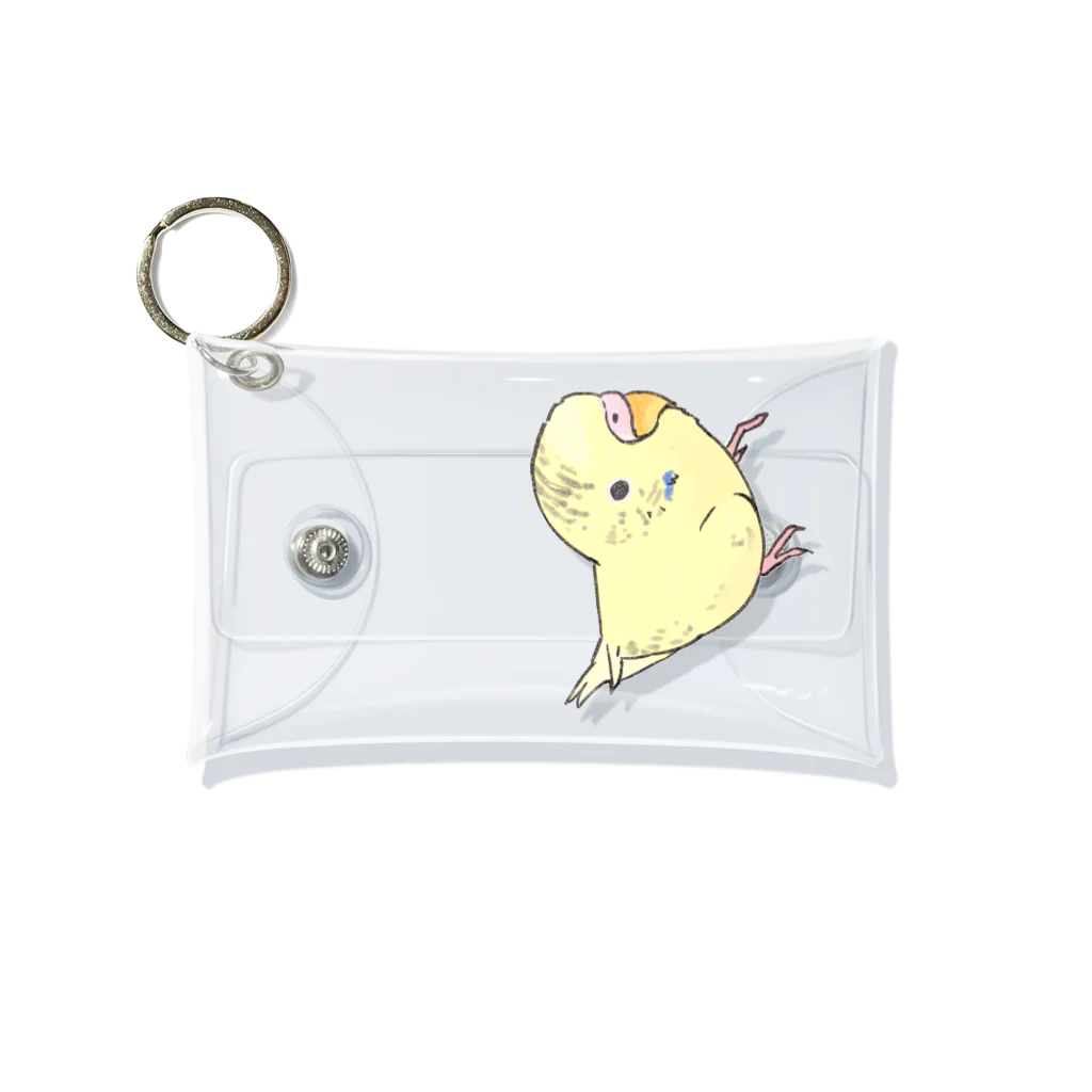 まめるりはことりの可愛いセキセイインコ　おすましちゃん【まめるりはことり】 Mini Clear Multipurpose Case