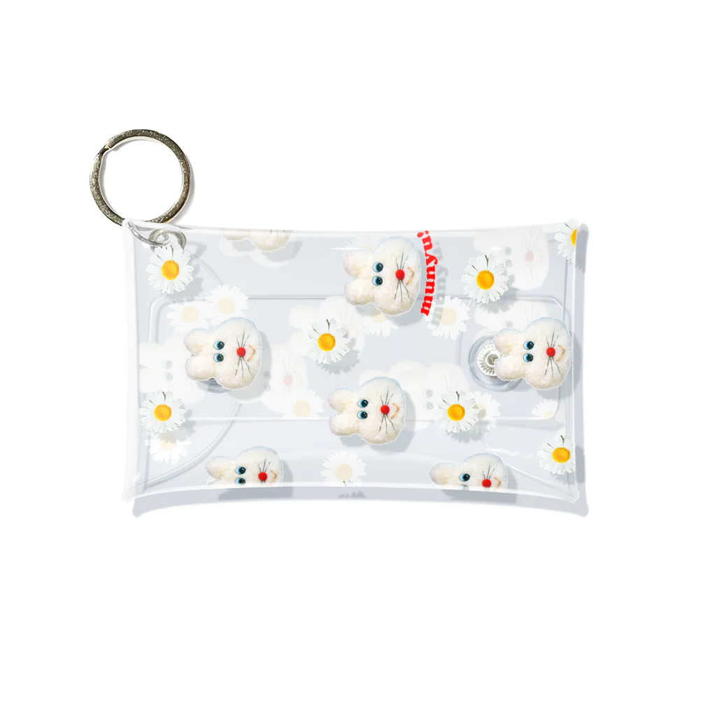 むにゅのプクとお花がもこポコ Mini Clear Multipurpose Case