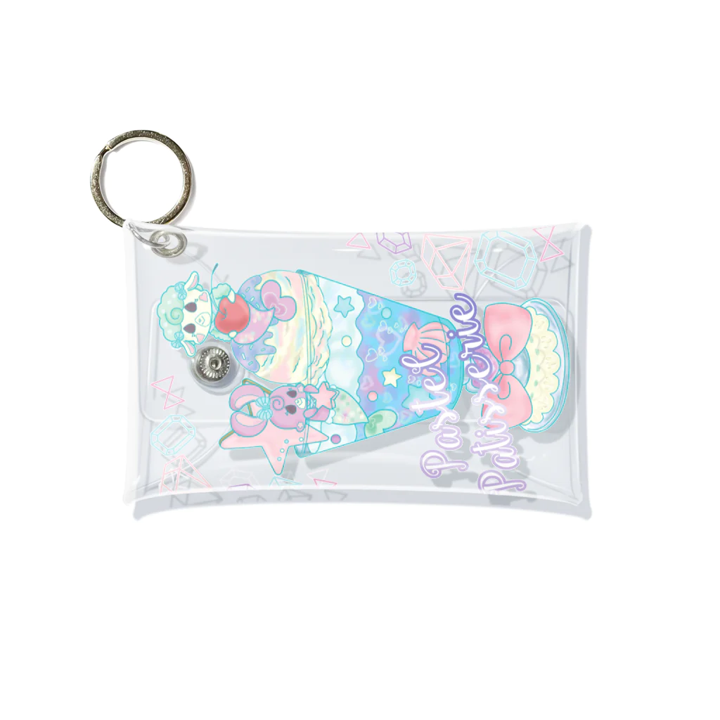 Peekaboo！！のパステルパティスリー「マーメイドパフェ」 Mini Clear Multipurpose Case