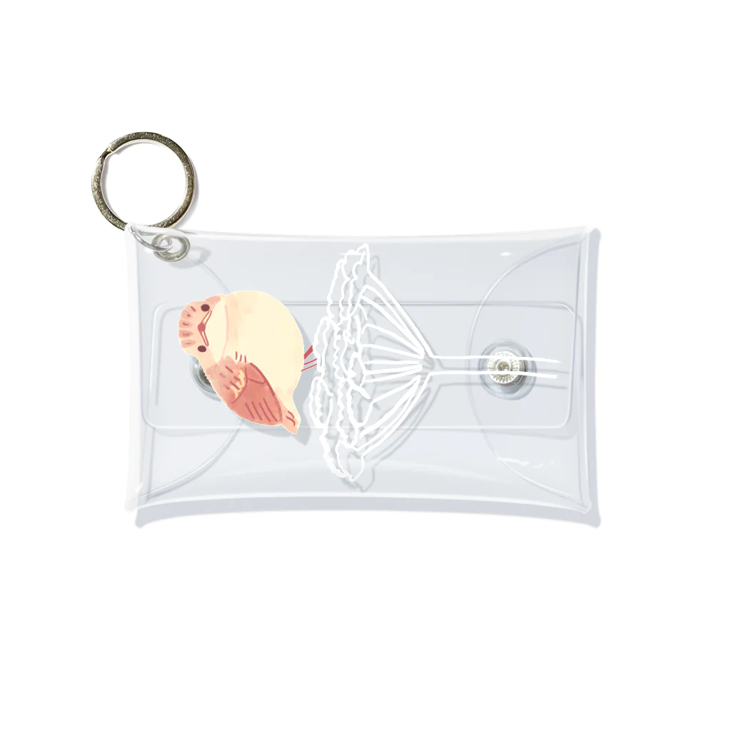 piro piro piccoloのノビタキのヒナヒナ(white) Mini Clear Multipurpose Case