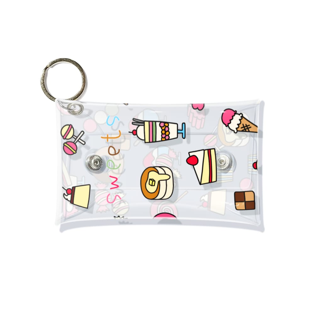 麦畑のお菓子イラストsweets Mini Clear Multipurpose Case