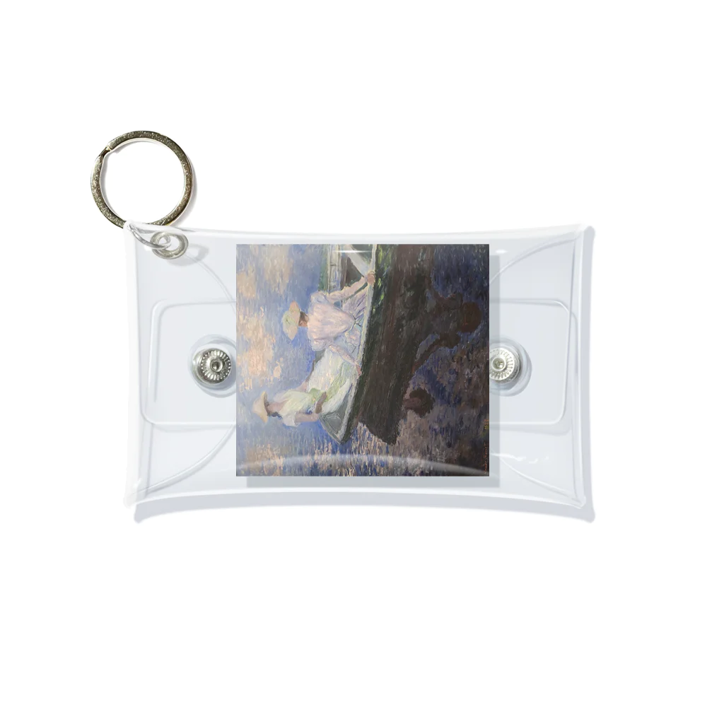 アートTシャツ 名画グッズのクロード・モネの『舟遊び』 Mini Clear Multipurpose Case